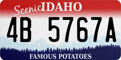 ID license plate 4B5767A