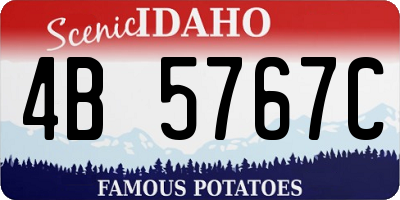 ID license plate 4B5767C