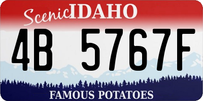 ID license plate 4B5767F