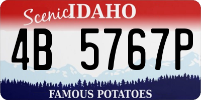 ID license plate 4B5767P
