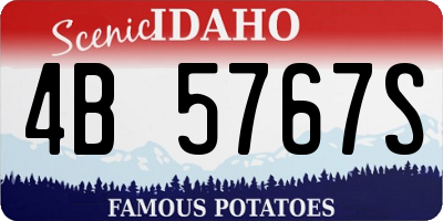 ID license plate 4B5767S