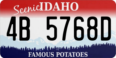 ID license plate 4B5768D