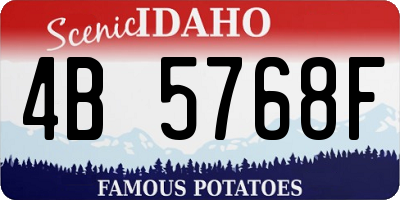 ID license plate 4B5768F