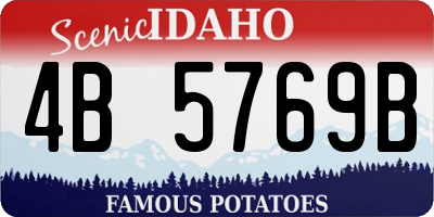 ID license plate 4B5769B