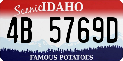 ID license plate 4B5769D