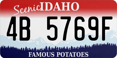 ID license plate 4B5769F