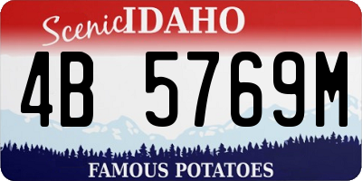 ID license plate 4B5769M