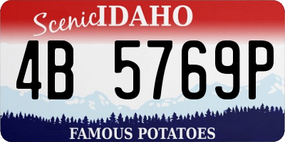 ID license plate 4B5769P