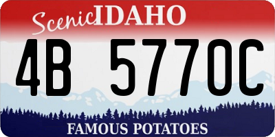 ID license plate 4B5770C