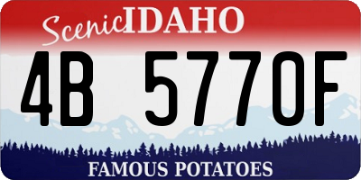 ID license plate 4B5770F