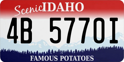 ID license plate 4B5770I