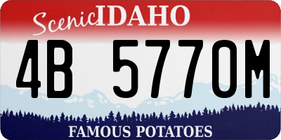 ID license plate 4B5770M