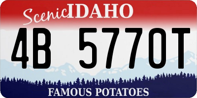 ID license plate 4B5770T