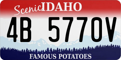 ID license plate 4B5770V
