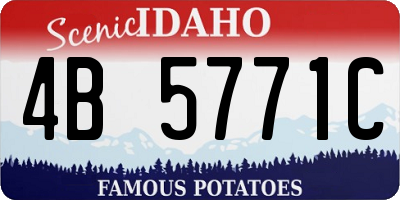 ID license plate 4B5771C