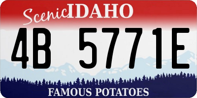 ID license plate 4B5771E