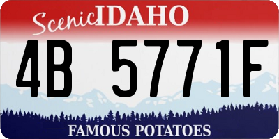 ID license plate 4B5771F