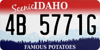 ID license plate 4B5771G