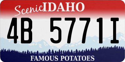 ID license plate 4B5771I