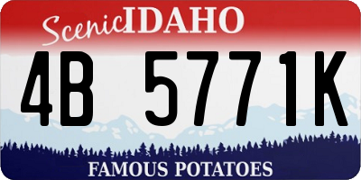 ID license plate 4B5771K
