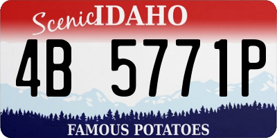 ID license plate 4B5771P