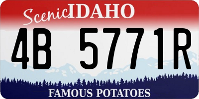 ID license plate 4B5771R