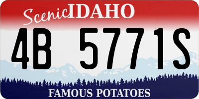 ID license plate 4B5771S