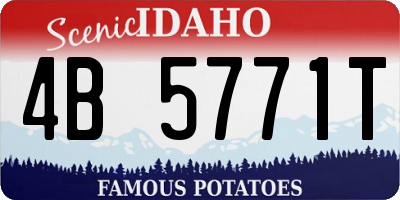 ID license plate 4B5771T