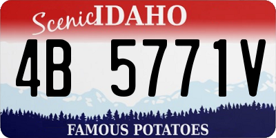 ID license plate 4B5771V
