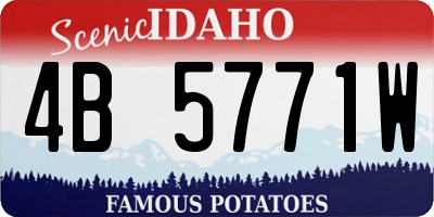 ID license plate 4B5771W