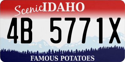 ID license plate 4B5771X