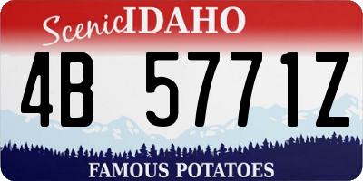 ID license plate 4B5771Z