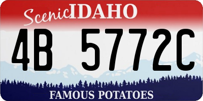 ID license plate 4B5772C
