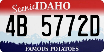 ID license plate 4B5772D