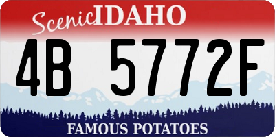ID license plate 4B5772F
