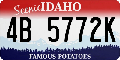 ID license plate 4B5772K
