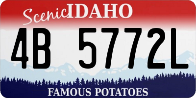 ID license plate 4B5772L