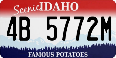 ID license plate 4B5772M