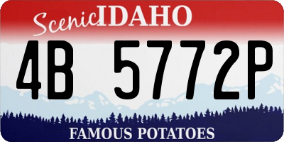 ID license plate 4B5772P