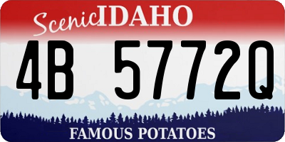 ID license plate 4B5772Q