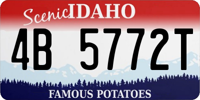 ID license plate 4B5772T
