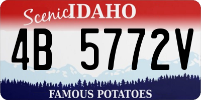 ID license plate 4B5772V