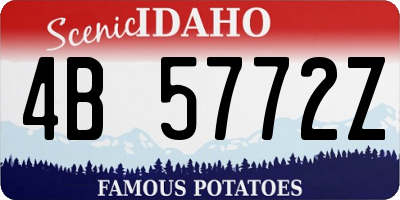 ID license plate 4B5772Z