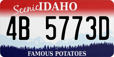 ID license plate 4B5773D