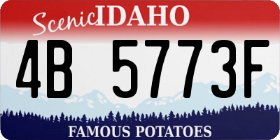 ID license plate 4B5773F