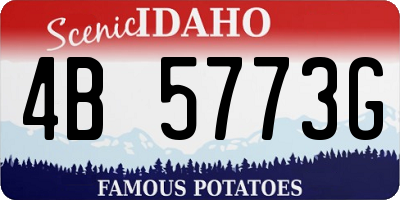 ID license plate 4B5773G