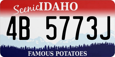 ID license plate 4B5773J