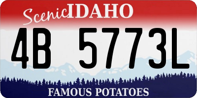 ID license plate 4B5773L