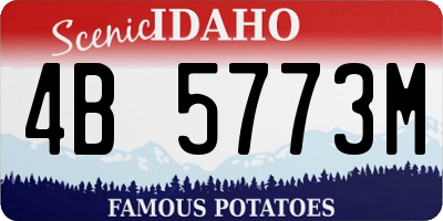 ID license plate 4B5773M