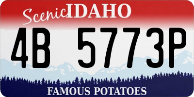 ID license plate 4B5773P